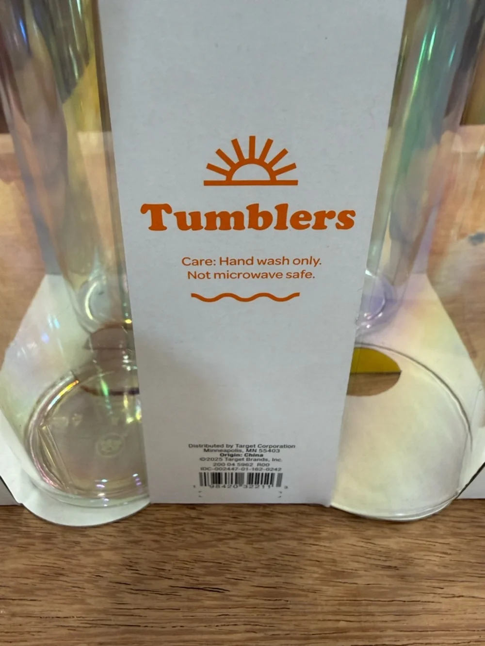 Yellow‎ Iridescent Tumbler Set - 4 Pack